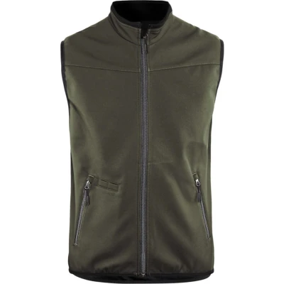 Afbeelding van Blåkläder Softshell bodywarmer unite zwart groen, maat 3XL, Geschikt voor Veehouderij