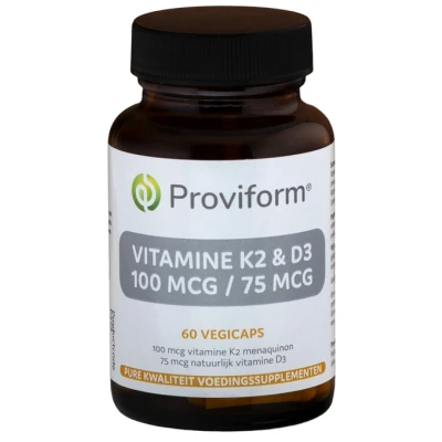 Afbeelding van Proviform Vitamine K2 100 mcg &amp; D3 75 Capsules