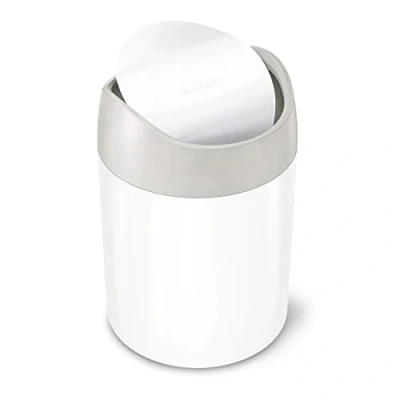 Afbeelding van Tafelafvalemmer simplehuman Mini Can Wit 1,5L