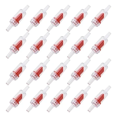 Afbeelding van OTOTEC 20 STKS Een Manier Non Return Terugslagklep Aquarium Luchtpomp Accessoires Voor Fish Tank Visgerei Winkel Luchtlijn Buis Slang Pijp Fitting 4mm Rood Plastic