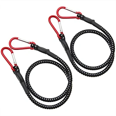 Afbeelding van 2 x Rubberen Bagagespin 80cm 10 mm Ø, met karabijnhaak, snelbinder