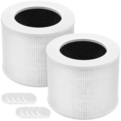 Afbeelding van getalong 2 pack vervangende HEPA filter compatibel voor Levoit Core Mini RF luchtreiniger, 3 in 1 filtersysteem, H13 True
