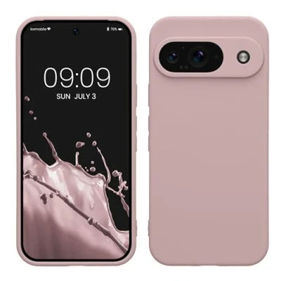 Afbeelding van kwmobile telefoonhoesje geschikt voor Google Pixel 9 Hoesje smartphone Precisie camera uitsnede In licht oudroze