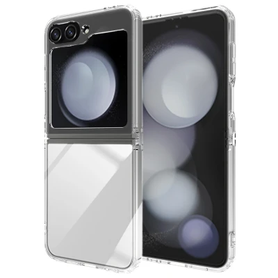 Afbeelding van Samsung Galaxy Z Flip 6 Hoesje Kunststof Accezz Backcover/Softcase Transparant Telefoonhoesje Shockproof/Valbescherming