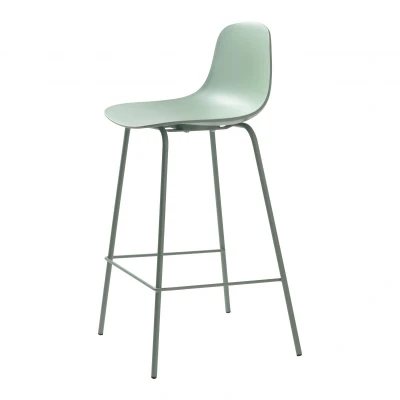 Afbeelding van Nordic Home Lara barstoel groen Kunststof