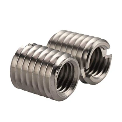 Afbeelding van Insert Sleufmoer, RVS Draad Vermindering Moer 10st 16mm Binnendraad M10x1.5mm Buitendraad M14x2mm