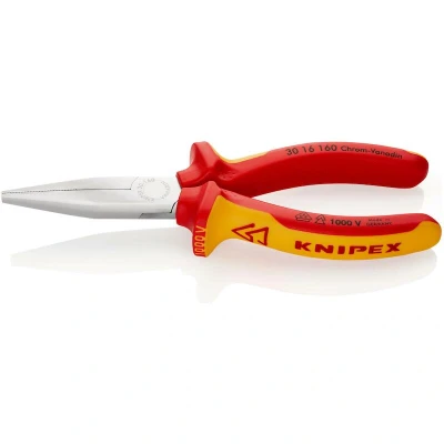 Afbeelding van Knipex 30 16 160 langbektang verchr.platte bek mm VDE