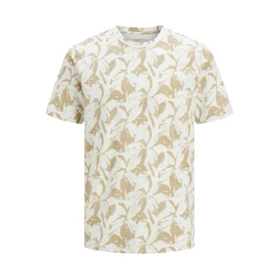Afbeelding van Jack &amp; Jones Jorsplit CREW NECK Tshirt print, Heren, Maat: Medium, Safari