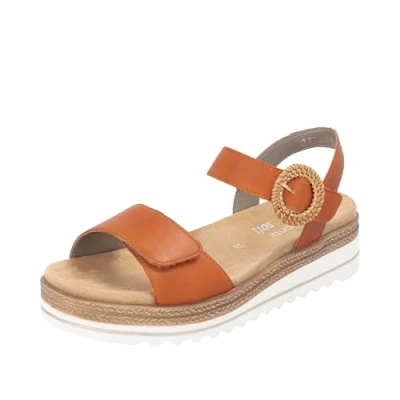 Afbeelding van Remonte Dames D0Q52 sleehaksandalen, oranje, 37 EU, EU