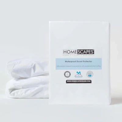 Afbeelding van HOMESCAPES Eenpersoons waterdichte dekbedbeschermer, hypoallergeen, anti huisstofmijt, wasbare beschermer, Öko Tex gecertificeerd, zacht en ademend, met ritssluiting
