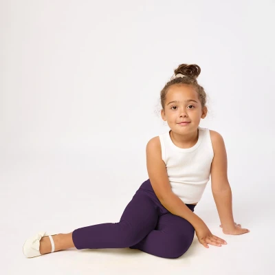 Afbeelding van Merry Style MS MS10 131 LE Meisjes 2Pack Leggings Sport Vrijetijdsbroek Lang Viscose Sporbroek Yogabroek Pruim 146