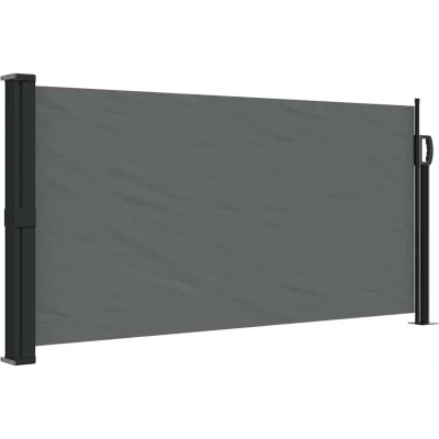 Afbeelding van Windscherm uittrekbaar 100x500 cm antracietkleurig