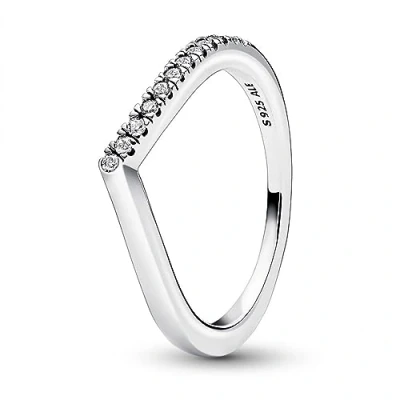 Afbeelding van Pandora 192394C01 Ring Wish Half Sparkling zilver zirconia wit