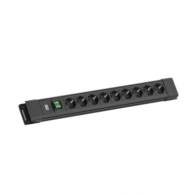 Afbeelding van BACHMANN CONNECTUS 9xCEE7/3, 1xSchalter 2,0m CEE7/7 Schwarz
