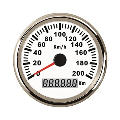 Afbeelding van ELING Universele GPS snelheidsmeter, kilometerteller, 200 km/u, snelheidsmeter voor auto, boot, jacht, schip, met achtergrondverlichting, 85 mm, 12 V/24 V