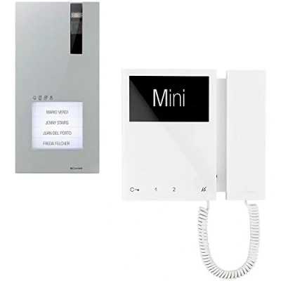 Afbeelding van Comelit deurstation set quadrakit met mini intercom bussysteem kleur video 8461m