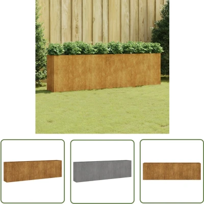 Afbeelding van Plantenbak verhoogd 280x40x80 cm cortenstaal