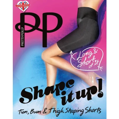 Afbeelding van Pretty Polly Short Shape it Up Corrigerende Buik Billen Dijen Shaping S/M Zwart