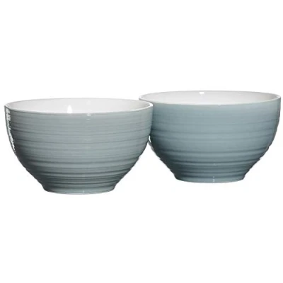Afbeelding van Ritzenhoff &amp; Breker Mueslikommen set Suomi, 2 delig, grijs blauw, porselein