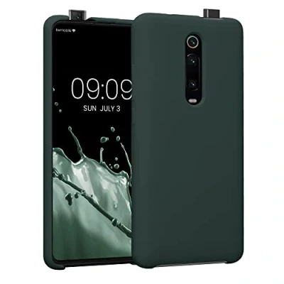 Afbeelding van kwmobile telefoonhoesje geschikt voor Xiaomi Mi 9T (Pro) / Redmi K20 Hoesje met siliconen coating Smartphone case in mosgroen