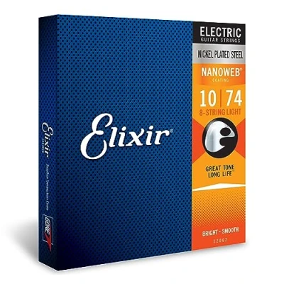 Afbeelding van Elixir 12062 Electric NPS Nanoweb Light 10 74 snarenset