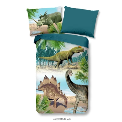 Afbeelding van Good Morning Kinderdekbedovertrek &quot;dinosaurussen&quot; Multi (140x200 cm) Katoen