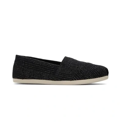 Afbeelding van TOMS Dames Alpargata CloudBound Loafer Flat, Zwart Metallic Linnen Streep, 5.5 UK, 38 EU