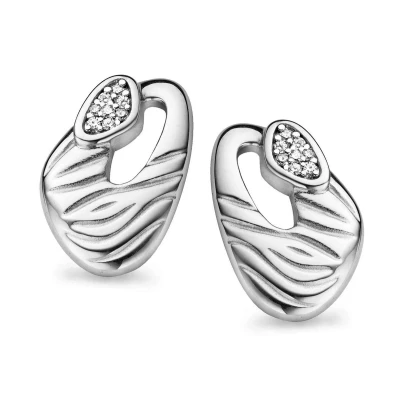 Afbeelding van Orphelia ZO 5091 Oorknoppen Zilver 925 Zirkonia 2 cm