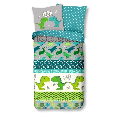 Afbeelding van good morning Kinderovertrekset Dinosaur met dinosaurussen (2 delig)