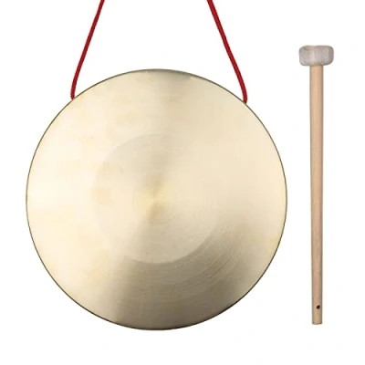 Afbeelding van Btuty 22Cm Hand Gong Bekkens Messing Koperen Kapel Opera Percussie Instrumenten met Ronde Play Hamer