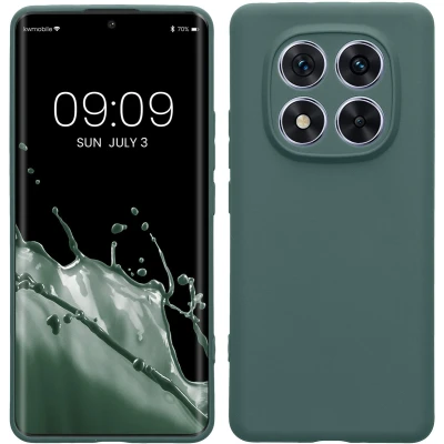 Afbeelding van kwmobile telefoonhoesje geschikt voor Xiaomi Redmi Note 14 Pro 5G / Poco X7 Hoesje smartphone Precisie camera uitsnede In blauwgroen