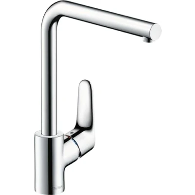 Afbeelding van Hansgrohe Focus Keukenkraan, Waterkraan keuken zonder slangenbox, 360 draaibaar, hoge uitloop 280 mm, chroom