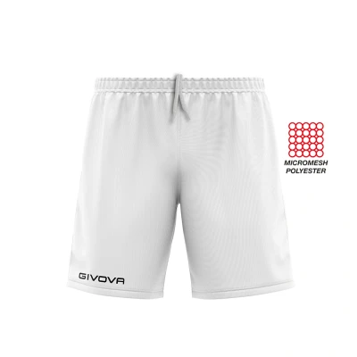 Afbeelding van Short Panta Givova One P018, korte broek wit met zijzakken, maat XL, geborduurd logo !