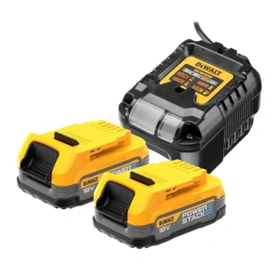 Afbeelding van DeWalt Accessoires DCB1102E2 QW 18V XR POWERSTACK kit: DCB1102 lader 2x Compact accu