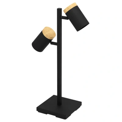 Afbeelding van Stars of Light Zwarte bureaulamp Cartagena met 2 lichtbronnen 390069