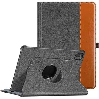 Afbeelding van FINTIE Beschermhoes voor Xiaomi Pad 5/Pad 5 Pro 11 inch 2021, 360 graden draaibare beschermhoes, slaap /wekfunctie, automatische bescherming Mi 5/5 inch, grijs/bruin