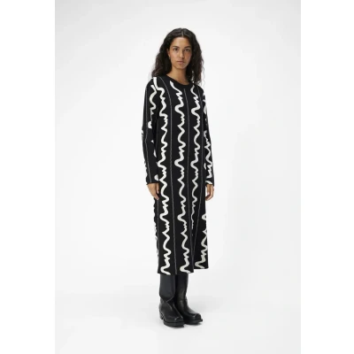 Afbeelding van Object Objray Dress Gebreide jurk black/sandshell, Dames, Maat: XS, Black/sandshell