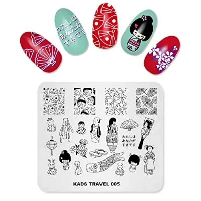 Afbeelding van KADS Nail Stempelen Plaat Reizen Japan Art Stempel Template DIY Afbeelding Manicure Stencil Gereedschap (TR005)