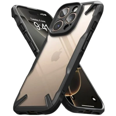 Afbeelding van Ringke Fusion X Compatibel met iPhone Pro Case, Krasvast Schokbestendig Robuuste Bumper Hoesje Black