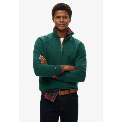 Afbeelding van Superdry Essential sweatshirt met logo en halve rits Heren Truien