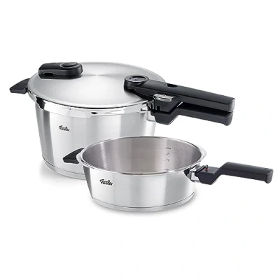 Afbeelding van Fissler Vitaquick Premium snelkookpanset, 2 delig, 22 cm (1 snelkookpan 4,5 l, 1 2,5 l), compatibel met inductie
