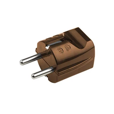 Afbeelding van Meister Veiligheidscontactstekker kunststof bruin 250 V 16 A maximale kabeldoorsnede 2,5 mm² IP20 binnen rechte invoer/geaarde stekker met trekontlasting / 7421050