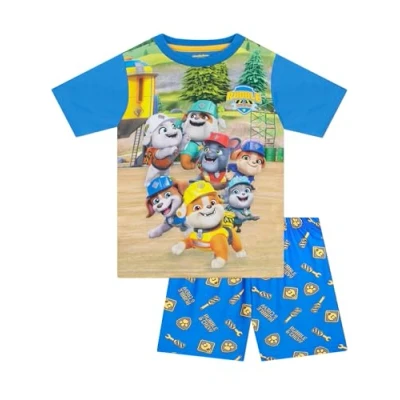 Afbeelding van PAW Patrol Pyjamas Rubble En Crew Jongens Korte PJs Zomerpyjamas Voor Blauw 116