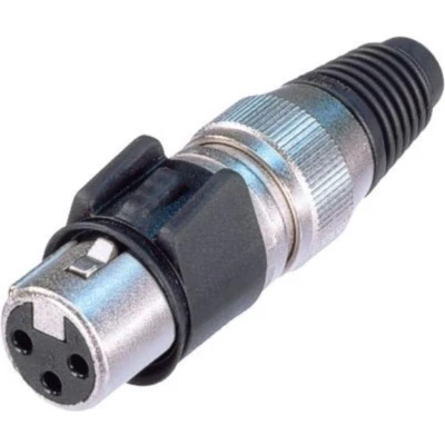 Afbeelding van Neutrik NC3FX HD Heavy Duty IP65 XLR 3 pins (v) connector / zwart/grijs