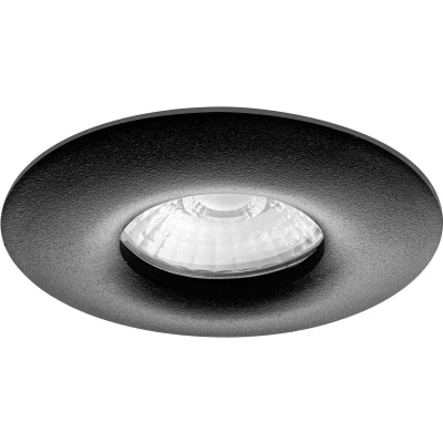 Afbeelding van LED IP65 Badkamerspot Regina Rond Zwart Extra Warm Wit Dimbaar 5W Philips