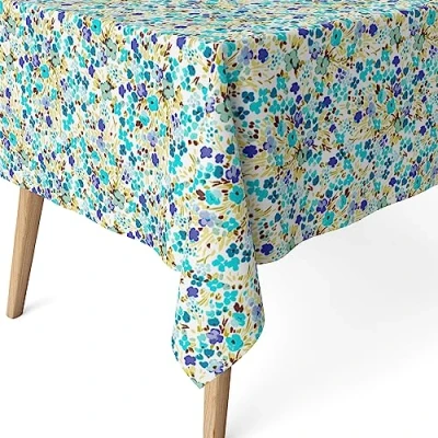 Afbeelding van MARTINA HOME Tafelkleed van hars, Olena, blauw, 240 x 140 cm