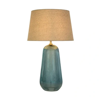 Afbeelding van Searchlight Schemerlamp Cameo blauw glas EU44652AZ