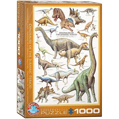 Afbeelding van Dinosaurussen uit het Jura tijdperk 1000 delige puzzel