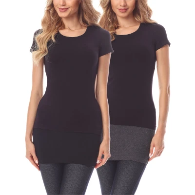Afbeelding van Merry Style Dames Verlengingsgordel voor T shirts 2 Pack MS10 202 (2Pack Zwart/Donkermelange, 6XL)