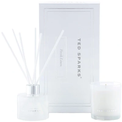Afbeelding van Geurkaars Giftset Ted Sparks Fresh Linen